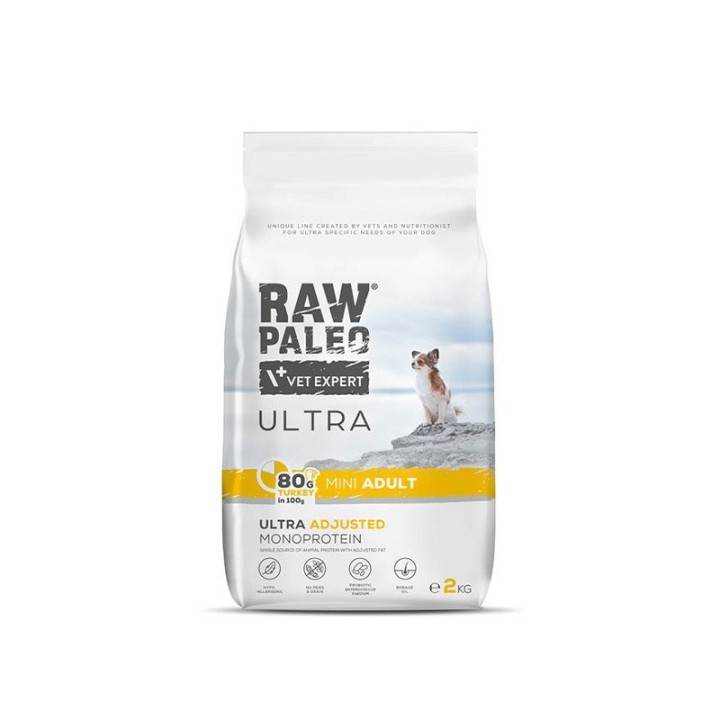 VETEXPERT Raw Paleo Ultra Mini Adult Tacchino - cibo secco per cani - 2 kg