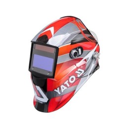 Yato YT-73921 maschera/casco per saldatura Casco per saldatura con filtro oscurante automatico Nero Rosso Argento
