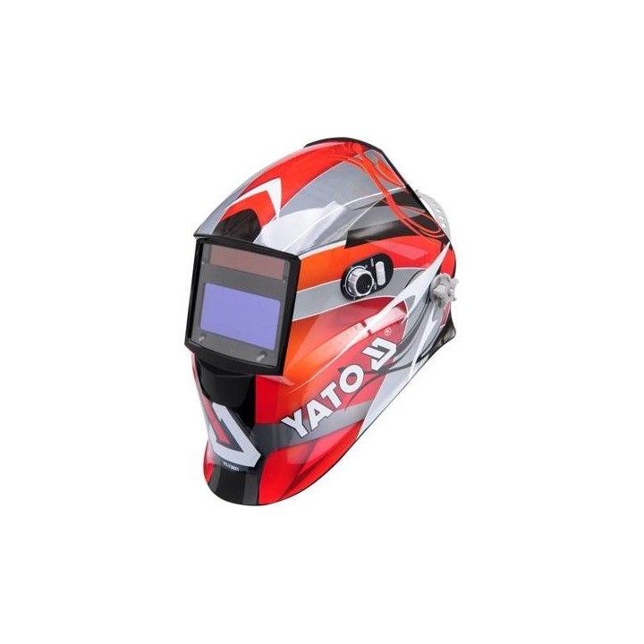 Yato YT-73921 maschera/casco per saldatura Casco per saldatura con filtro oscurante automatico Nero Rosso Argento