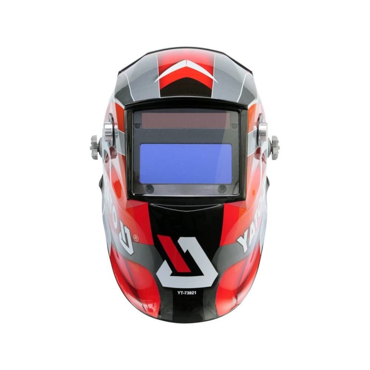 Yato YT-73921 maschera/casco per saldatura Casco per saldatura con filtro oscurante automatico Nero Rosso Argento