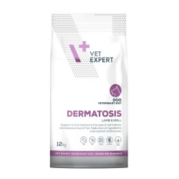 VETEXPERT Veterinary Diet Dermatosis Dog Agnello & Krill - cibo secco per cani - 12 kg