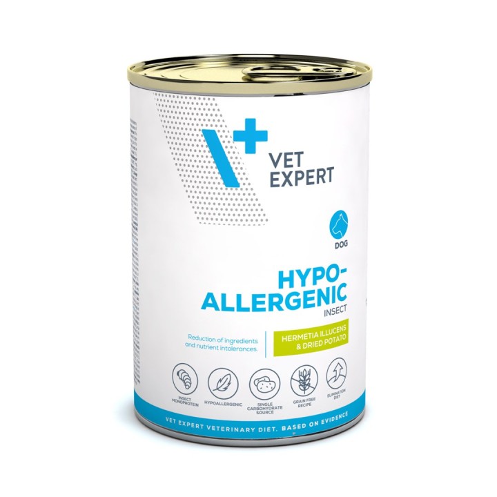 VETEXPERT Veterinary Diet Hypoallergenic Insetto - cibo umido per cani – 375g