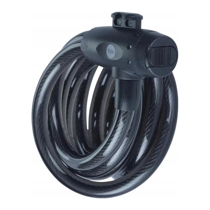 12 mm cavo per bicicletta in acciaio con chiave - YCK0/12/200/2 nero