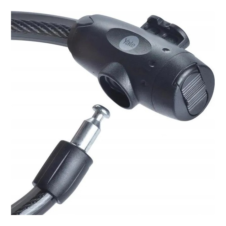 12 mm cavo per bicicletta in acciaio con chiave - YCK0/12/200/2 nero