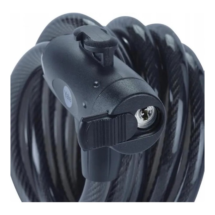12 mm cavo per bicicletta in acciaio con chiave - YCK0/12/200/2 nero