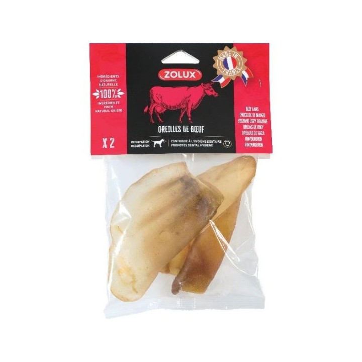 ZOLUX orecchio di manzo - snack da masticare per cane - 40g
