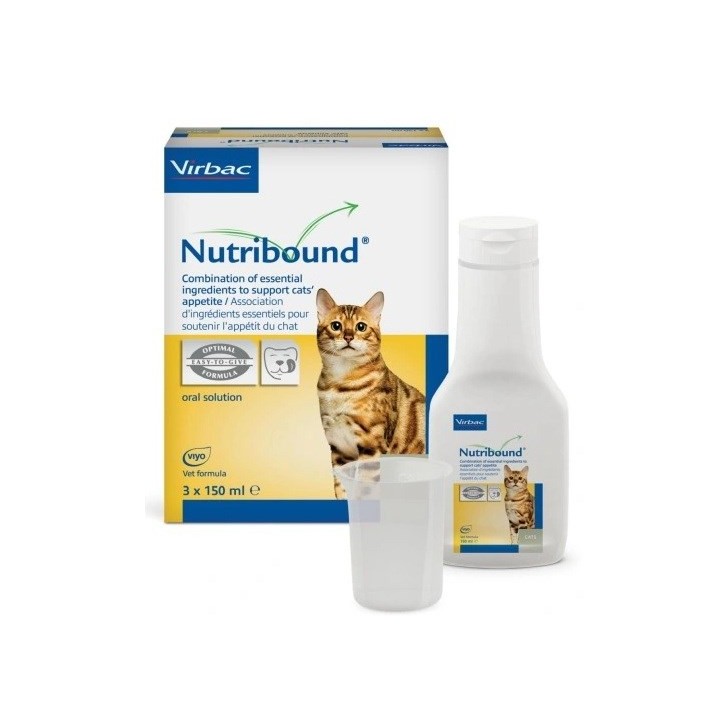VIRBAC Nutribound Convalescence - integratori alimentari per gatti - 3x150ml