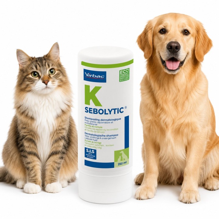 VIRBAC Sebolytic - shampoo per cani e gatti - 250 ml