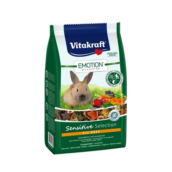 VITAKRAFT EMOTION Cibo secco coniglio Sensitive - 600 g