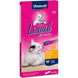 VITAKRAFT Liquid Snack Pollo - snack per gatti - 6 x 15g