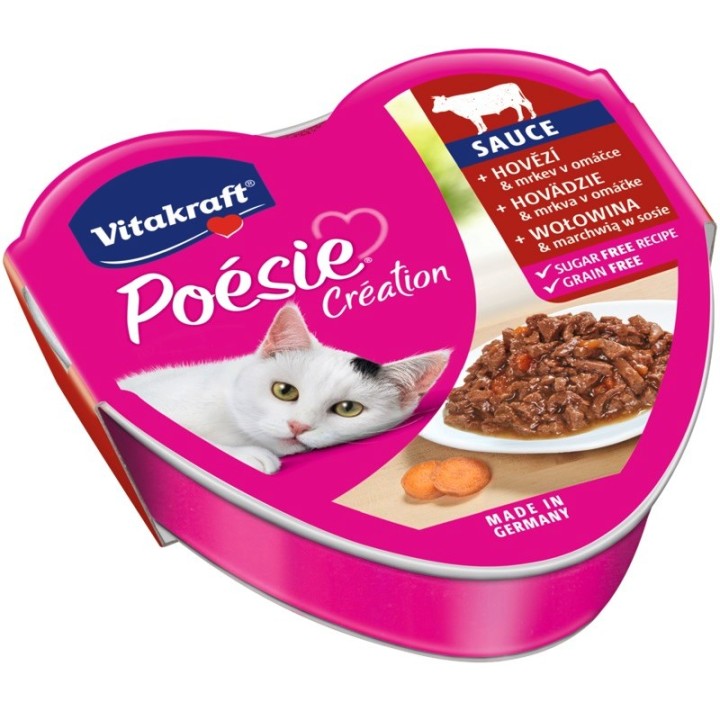 VITAKRAFT POESIE CREATION SOS manzo/carota - cibo umido per gatti - 85 g