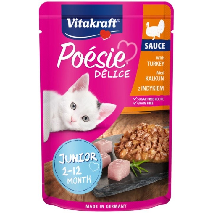 VITAKRAFT POESIE DELICE JUNIOR tacchino - cibo umido per gatti - 85 g