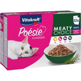 VITAKRAFT Poésie Classique scelta carnea - cibo umido per gatti - 12 x 85g