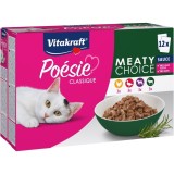VITAKRAFT Poésie Classique scelta carnea - cibo umido per gatti - 12 x 85g