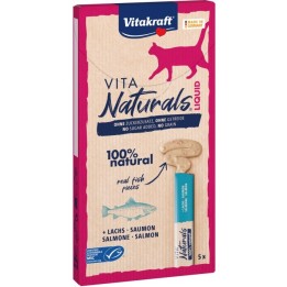 VITAKRAFT Vita Naturals Liquid Salmone - snack per gatti - 5 x 15g
