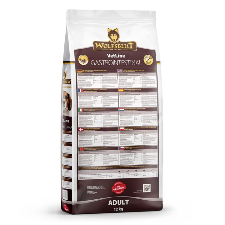 WOLFSBLUT VetLine Gastrointestinal anatra - cibo secco per cani - 12kg