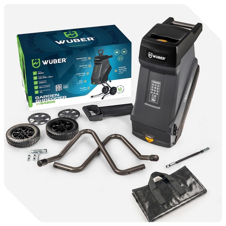 Trituratore elettrico per rami 2500 W 45 L W94205 WUBER
