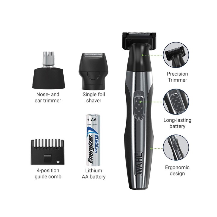 Wahl Travel Kit Deluxe Nero Acciaio inossidabile