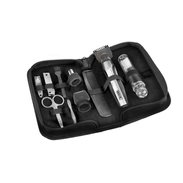 Wahl Travel Kit Deluxe Nero Acciaio inossidabile