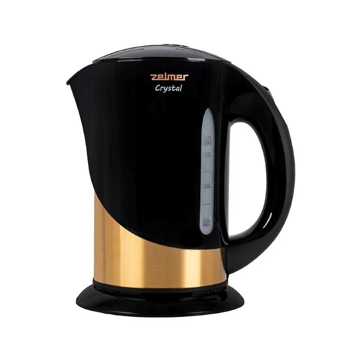 Zelmer ZCK7630 Bollitore elettrico Crystal Gold da 1,7 litri 2200W nero e oro
