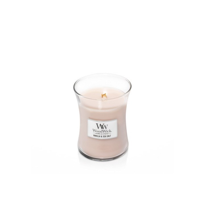 WoodWick 92191 Candela di cera Altro Gelsomino Sale marino Vaniglia Beige