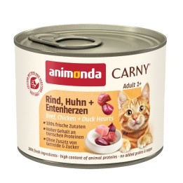 ANIMONDA Carny Adult Manzo pollo e cuori di anatra - cibo umido per gatti - 200g