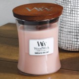 WoodWick 92191 Candela di cera Altro Gelsomino Sale marino Vaniglia Beige