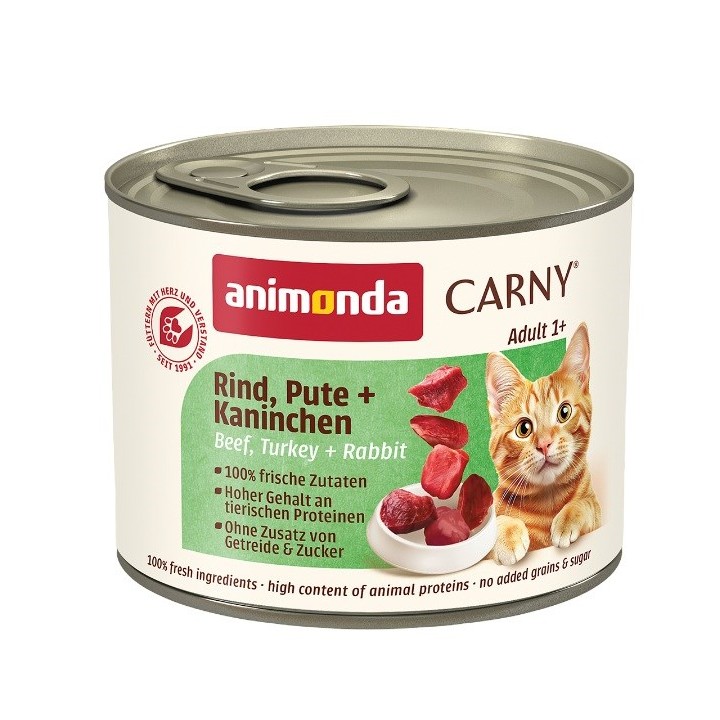 ANIMONDA Carny Adult Manzo tacchino e coniglio - cibo umido per gatti - 200g