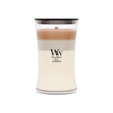 WoodWick Café Macchiato Candela in cera Cilindro caffè bianco marrone 1 pz