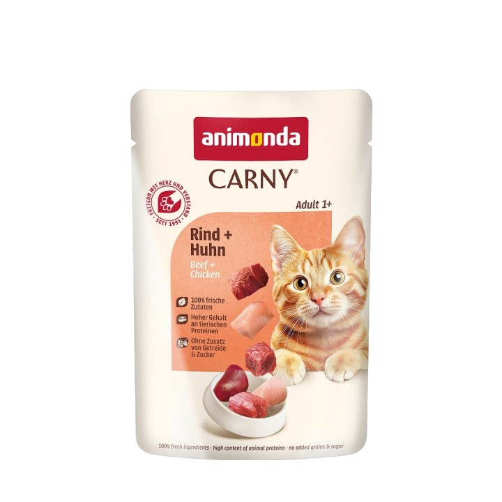 ANIMONDA Carny Adult manzo e pollo - cibo umido per gatti - 85g