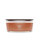 WoodWick Candela in cera Praline di zucca Ellisse marrone 1 pz