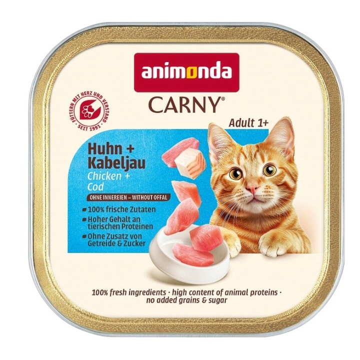 ANIMONDA Carny Adult Pollo e merluzzo - cibo umido per gatti - 85g