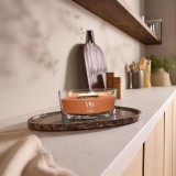 WoodWick Candela in cera Fumo di zafferano Ellisse marrone 1 pz
