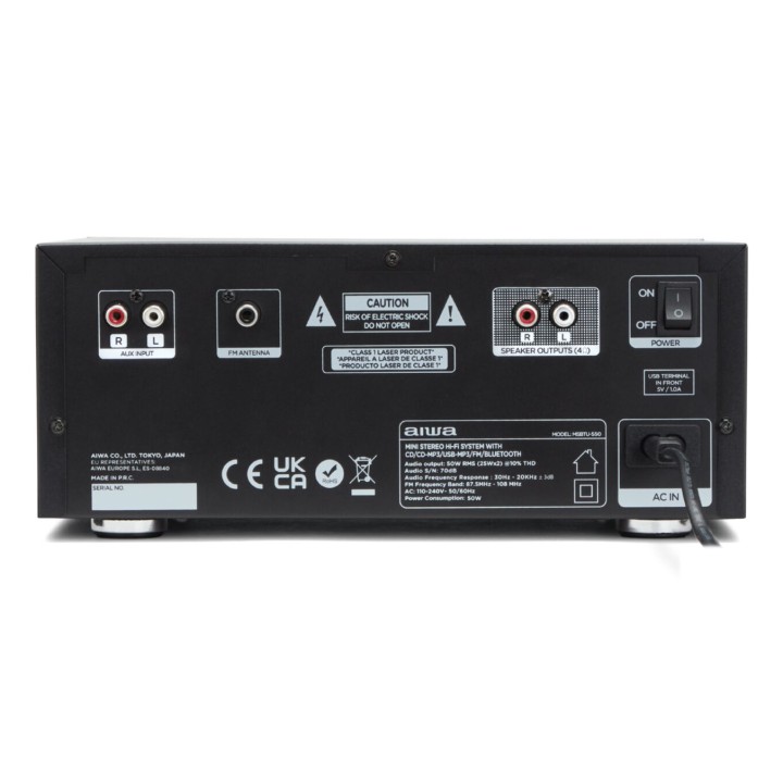 Aiwa MSBTU-550 impianto audio home Impianto audio micro home 50 W nero