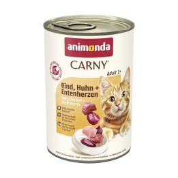 ANIMONDA Carny Adult Manzo pollo e cuori di anatra - cibo umido per gatti - 400g