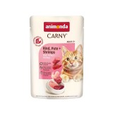 ANIMONDA Carny Adult manzo tacchino e gamberetti - cibo umido per gatti - 85g