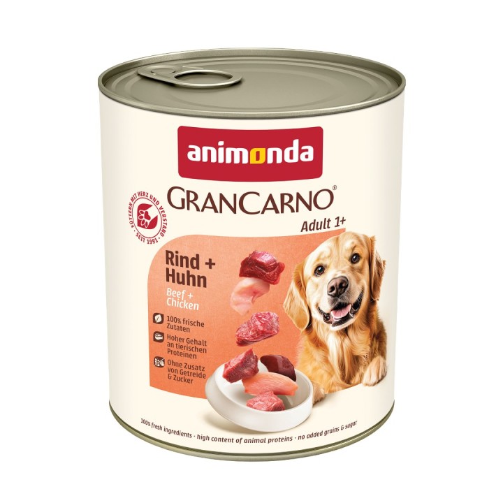 ANIMONDA GranCarno Manzo con pollo - cibo umido per cani - 800g