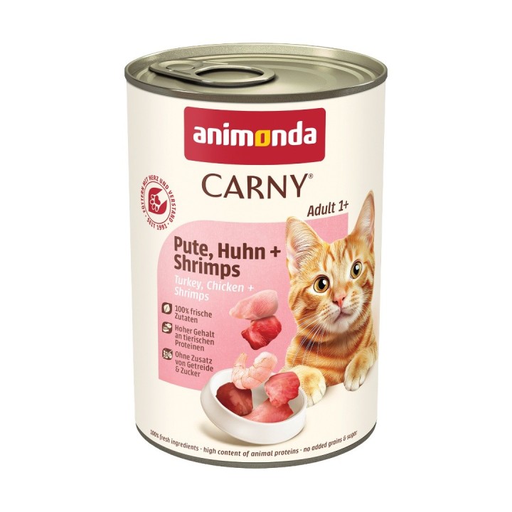 ANIMONDA Carny Adult Tacchino pollo e gamberetto - cibo umido per gatti - 400g