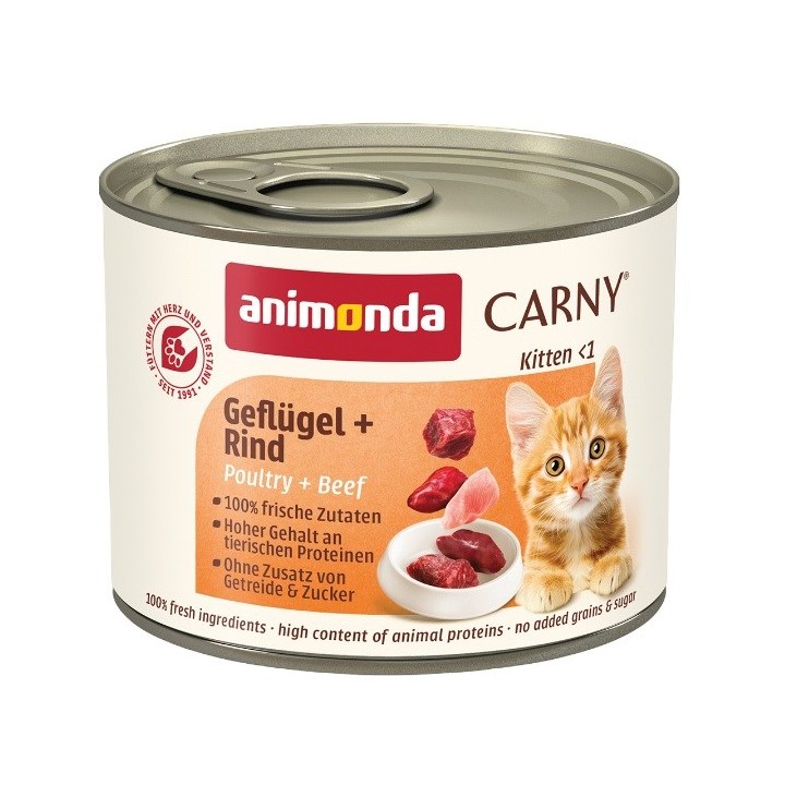 ANIMONDA Carny Kitten Pollame Manzo - cibo umido per gatti - 200 g