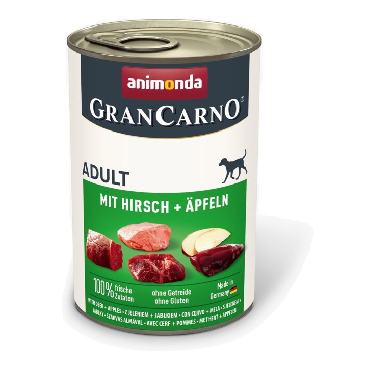 ANIMONDA GranCarno Adult maiale con cervo e mela - cibo umido per cani - 400g
