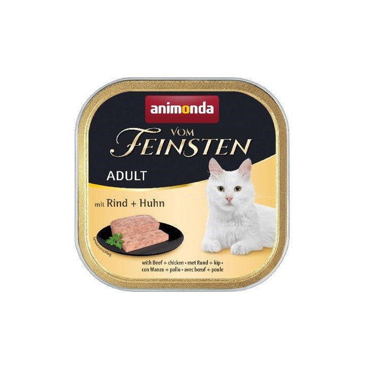 ANIMONDA Vom Feinsten Adult Manzo con pollo - cibo umido per gatti - 100g