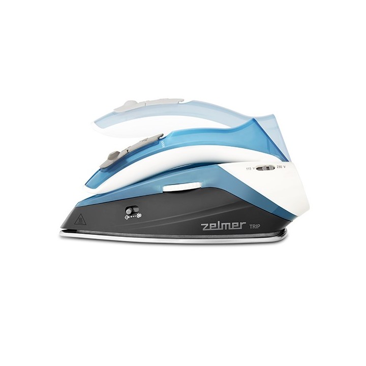 Zelmer ZIR0500 ferro da stiro a vapore piastra in acciaio inossidabile 1100 W nero blu bianco