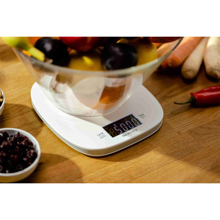 Zelmer ZKS1451 bilancia da cucina elettronica da banco bianca colore avorio quadrata