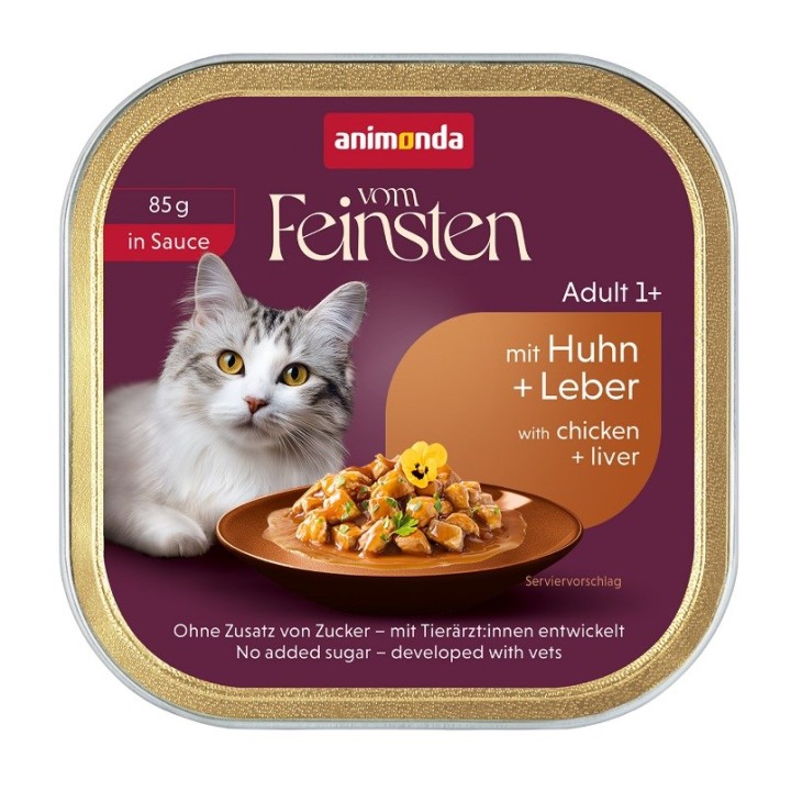 ANIMONDA Vom Feinsten Adult in Salsa Pollo e fegato - cibo umido per gatti - 85g