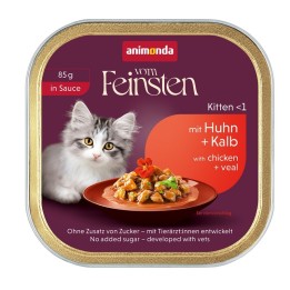 ANIMONDA Vom Feinsten Kitten in Salsa Pollo e vitello - cibo umido per gatti - 85g