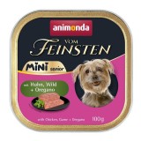 ANIMONDA Vom Feinsten Senior Mini pollo con selvaggina e origano - cibo umido per cani - 100g