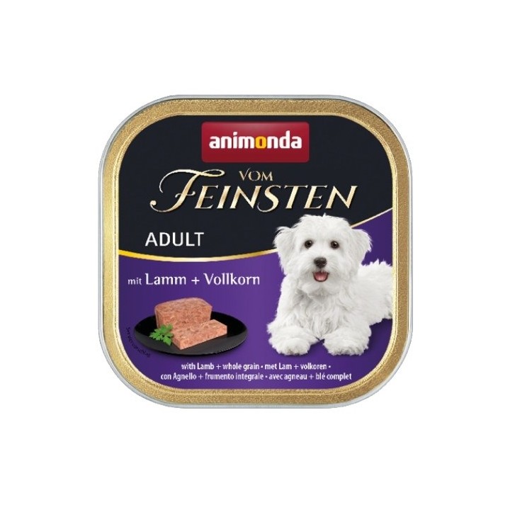 ANIMONDA Vom Feinsten Adult Agnello e cereali integrali - cibo umido per cani - 150g