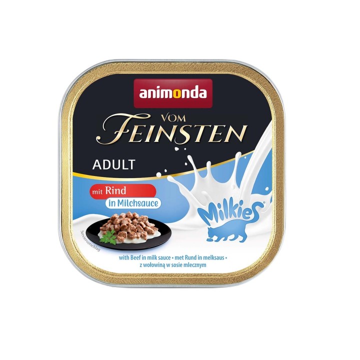ANIMONDA Vom Feinsten Adult Milkies manzo in salsa di latte - cibo umido per gatti - 100g