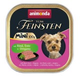ANIMONDA Vom Feinsten Adult Mini manzo anatra e origano - cibo umido per cani - 100g