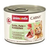 ANIMONDA Carny Adult Pollo tacchino coniglio - cibo umido per gatti - 200g